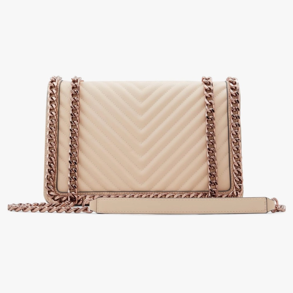 ALDO Greenwald handbag. Beige/rose gold